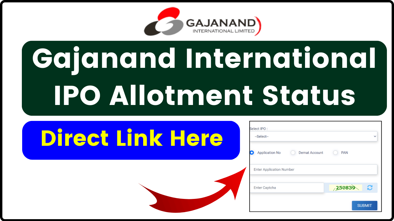 Gajanand International IPO Allotment Status, Direct Link Here, GMP, Listing Price