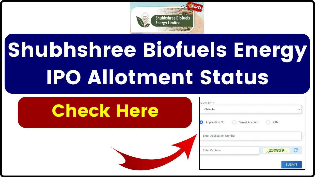 Shubhshree Biofuels Energy IPO Allotment Result - Check Status, GMP, Expected Listing Price